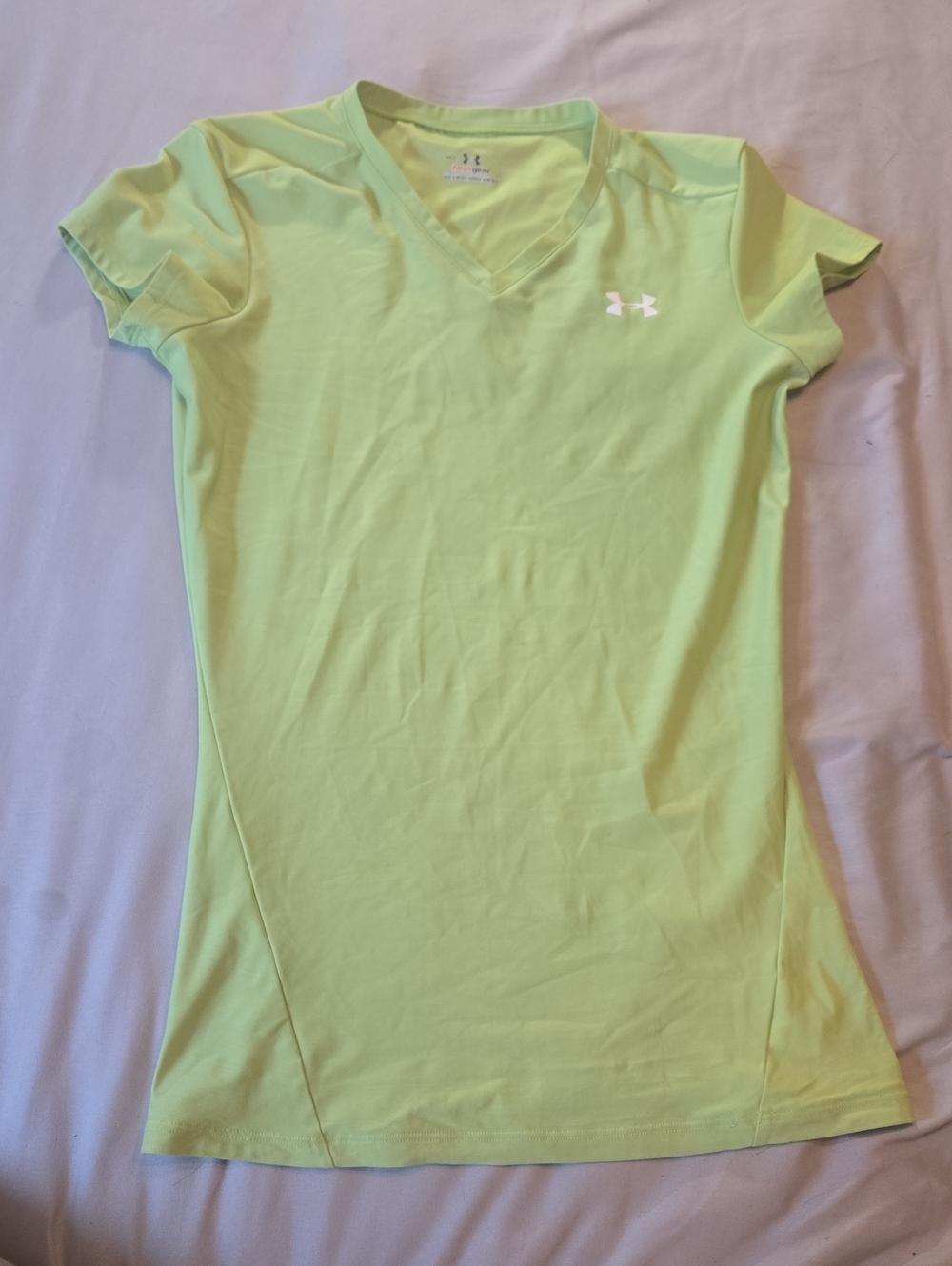 Under Armour Women's Lime V-Neck Performance Tee